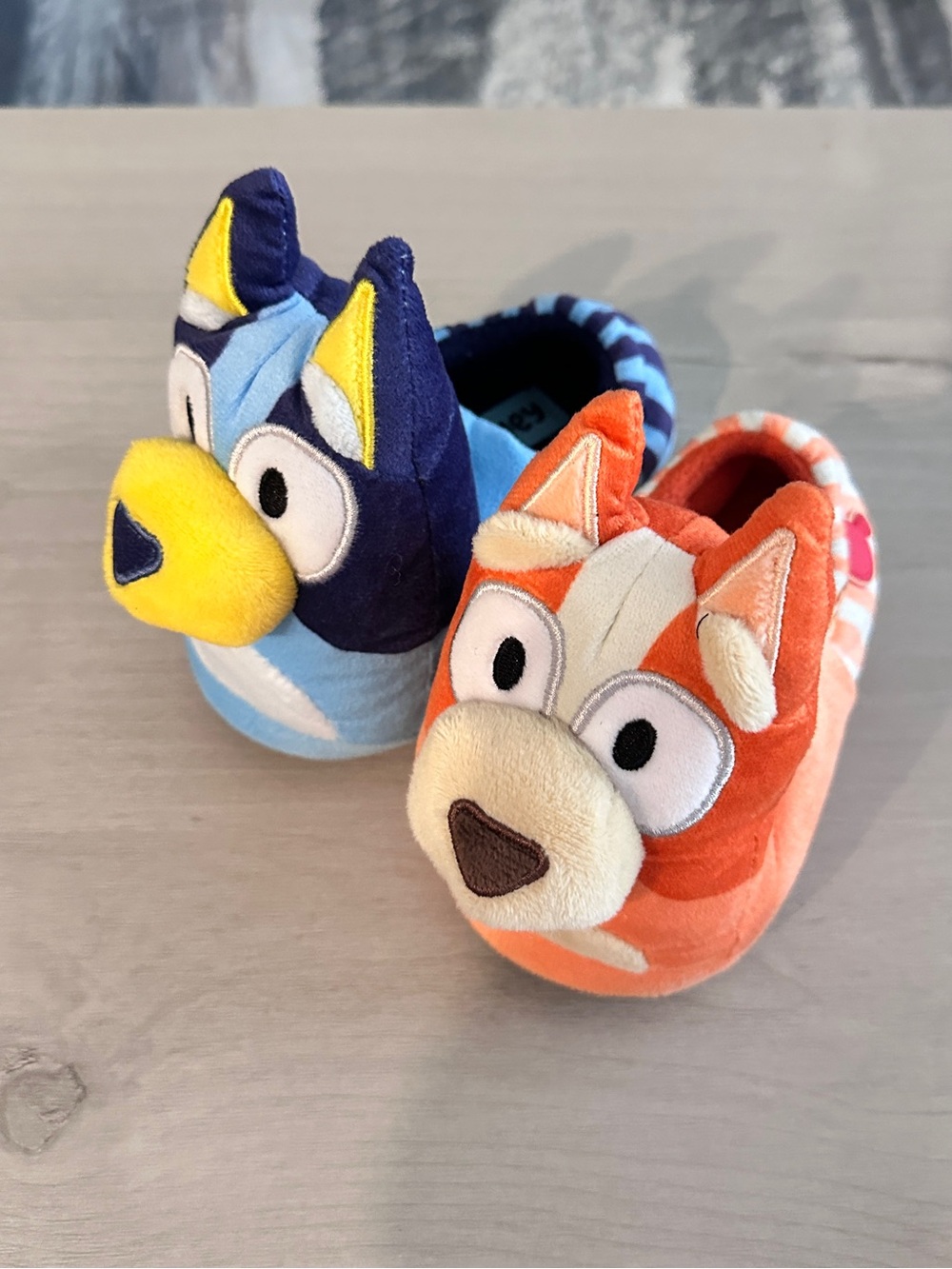 Bluey and Bingo Kids Plush Character slippers - Blue & Orange